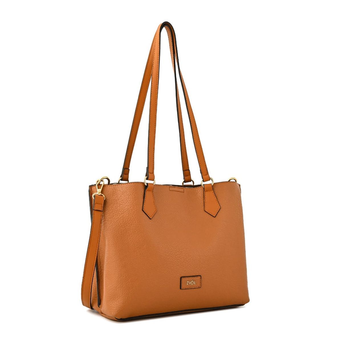 ZIOL - Cartera tote viviene mediana camel