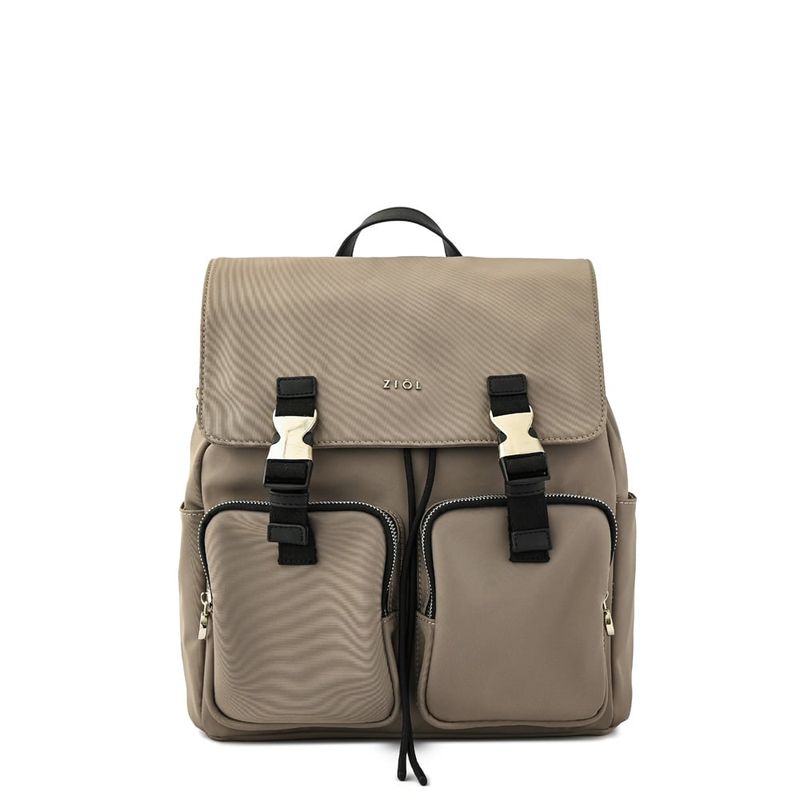 ZIOL - Mochila con tapa mediana odelia beige oscuro