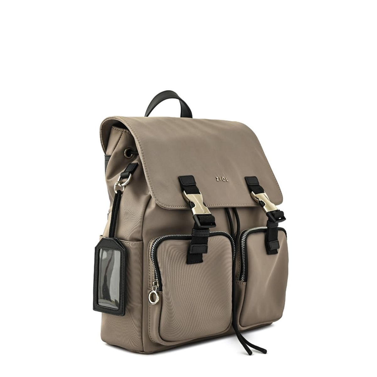 ZIOL - Mochila con tapa odelia mediana beige oscuro
