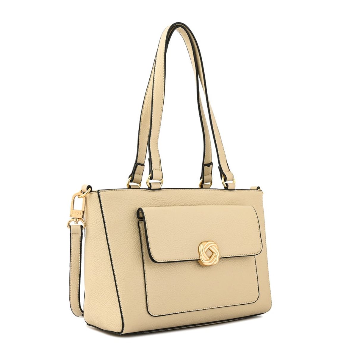 ZIOL - Cartera tote agata mediana beige