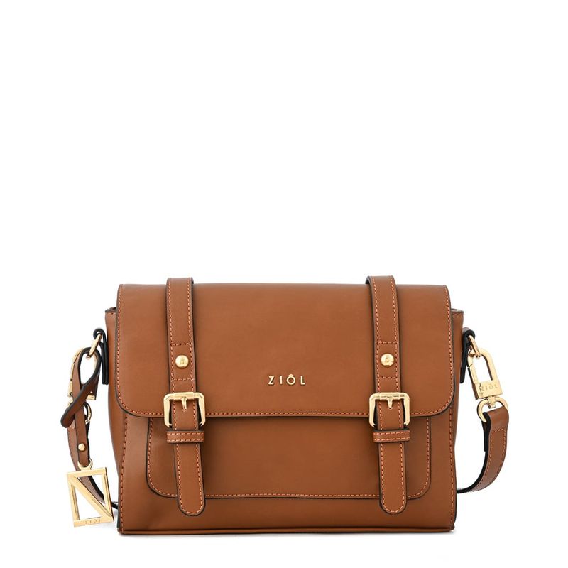 ZIOL - Cartera bandolera pequeña angie camel