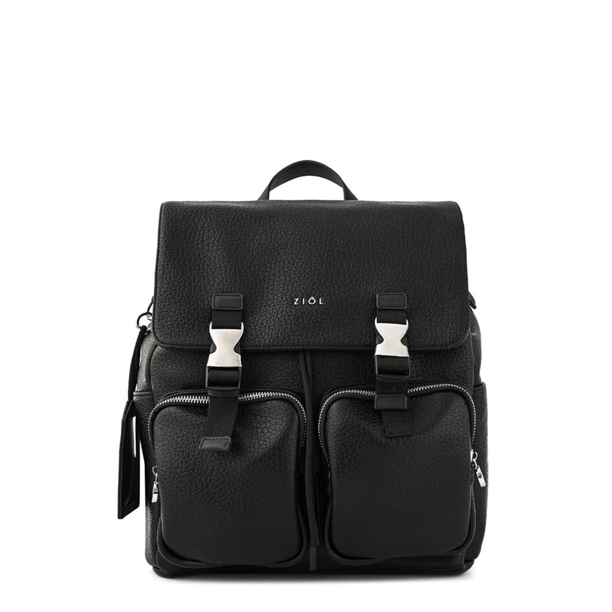 ZIOL - Mochila con tapa odelia mediana negro especial