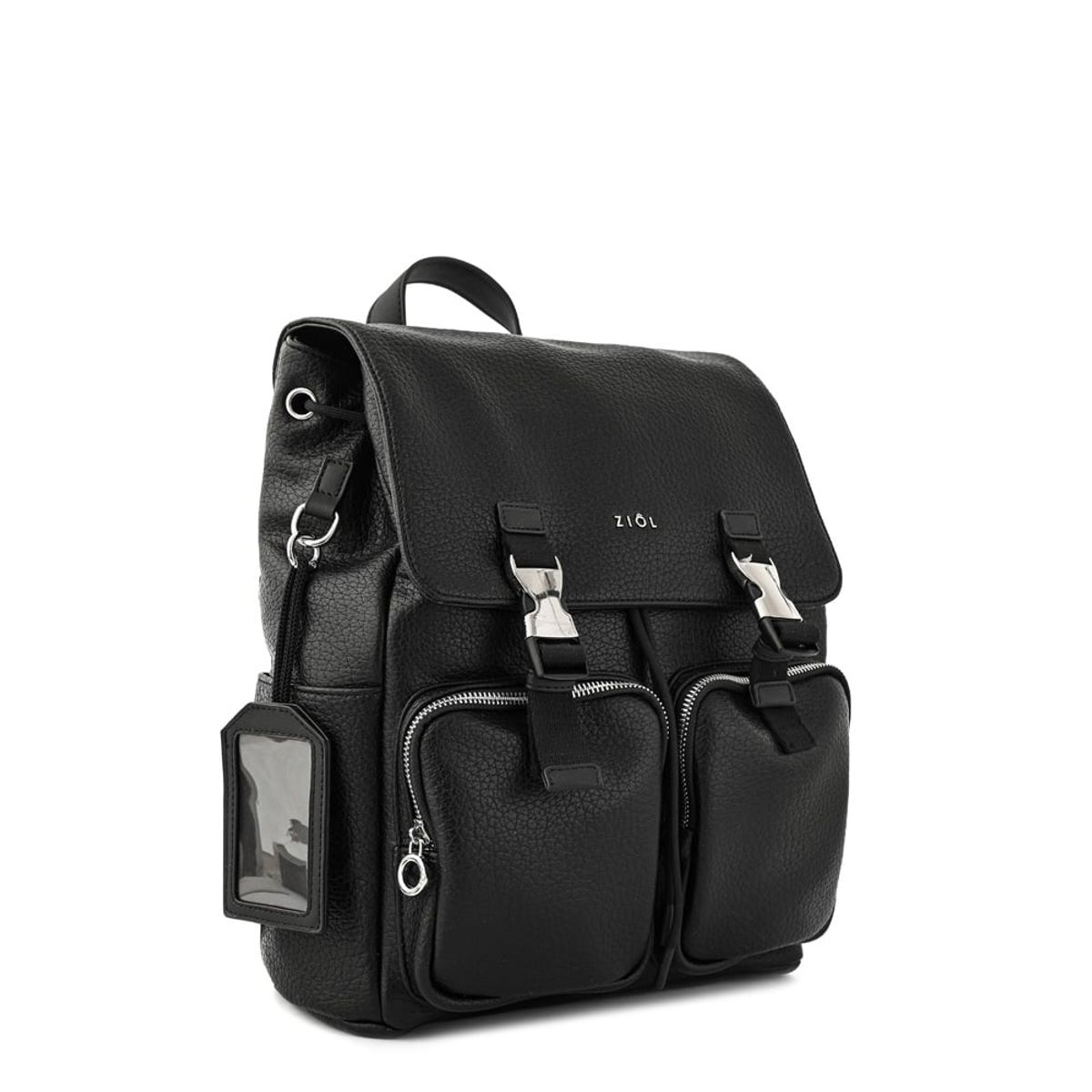 ZIOL - Mochila con tapa odelia mediana negro especial