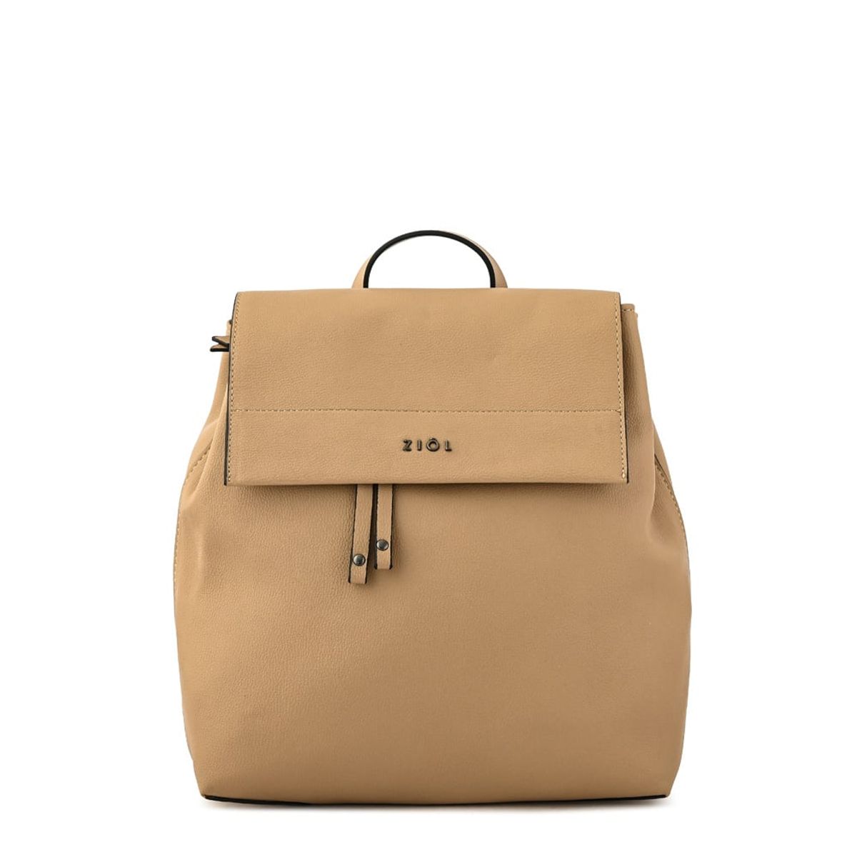 ZIOL - Mochila con tapa tiaré mediana beige