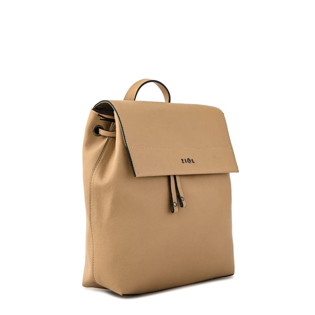 ZIOL - Mochila con tapa tiaré mediana beige