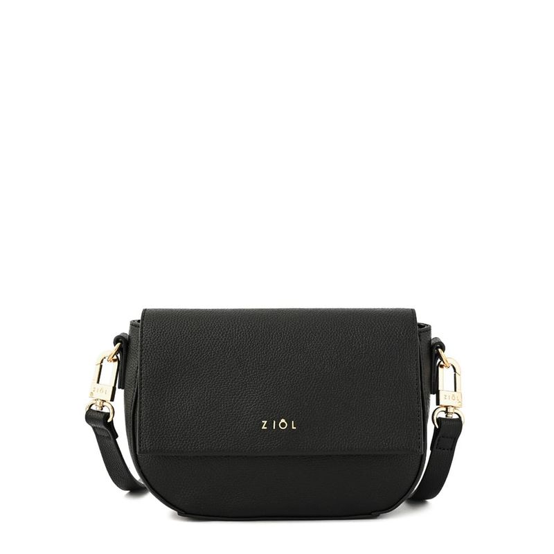 ZIOL - Cartera bandolera con tapa pequeña callie negro