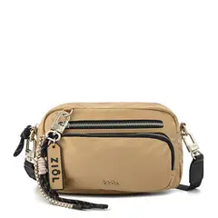 ZIOL - Cartera bandolera pequeña perlina beige