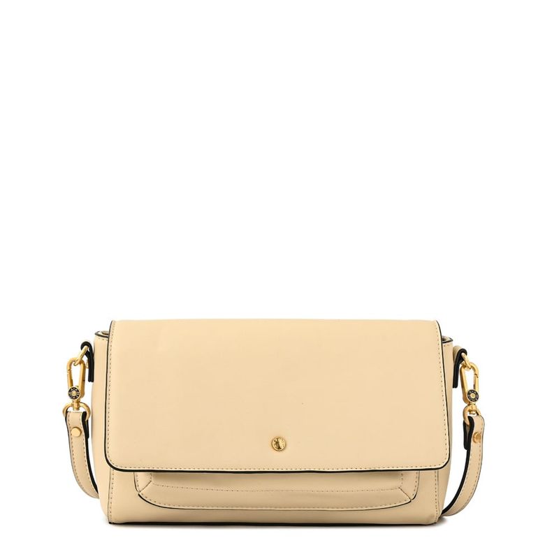 ZIOL - Cartera bandolera con tapa pequeña indara blanco crudo