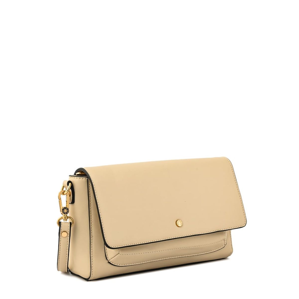 ZIOL - Cartera bandolera con tapa indara pequeña blanco crudo