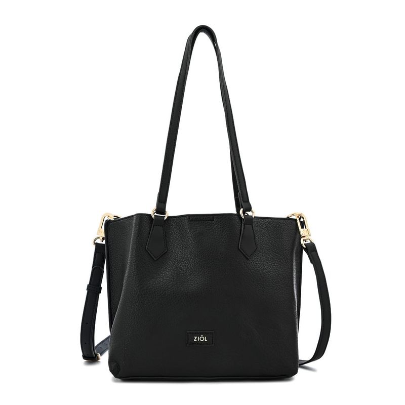 ZIOL - Cartera dos asas mediana viviene negro