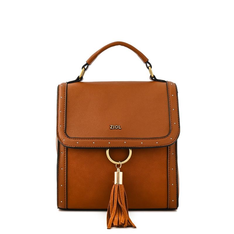 ZIOL - Mochila con tapa pequeña kira café