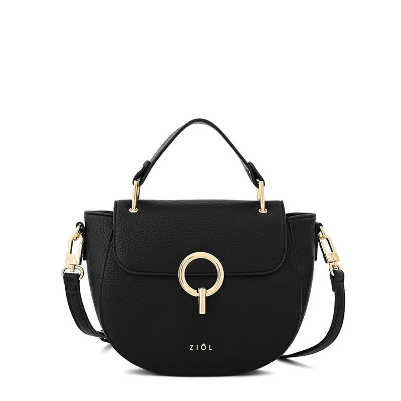 ZIOL - Cartera bandolera con tapa pequeña esme negro