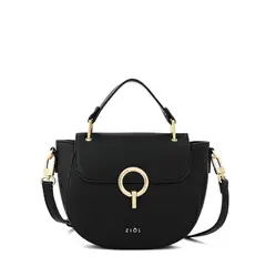 ZIOL - Cartera bandolera con tapa esme pequeña negro