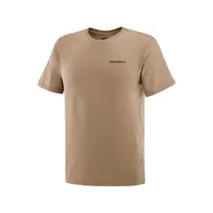 SALOMON - Polera Hombre Graphic Beige