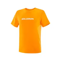 SALOMON - Polera Hombre Logo Perf Naranja