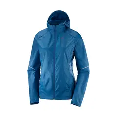 SALOMON - Chaqueta Mujer Agile Wind Print Hoodie Azul