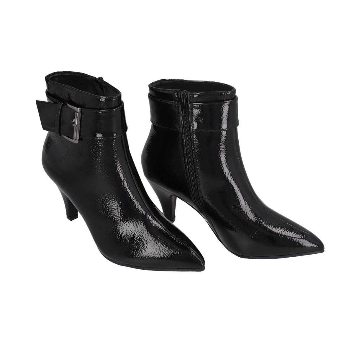 POLICE - Botin Casual Mujer Negro Charol  Karmin Police