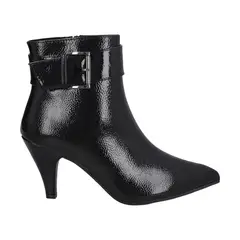 POLICE - Botin Casual Mujer Negro Charol Karmin