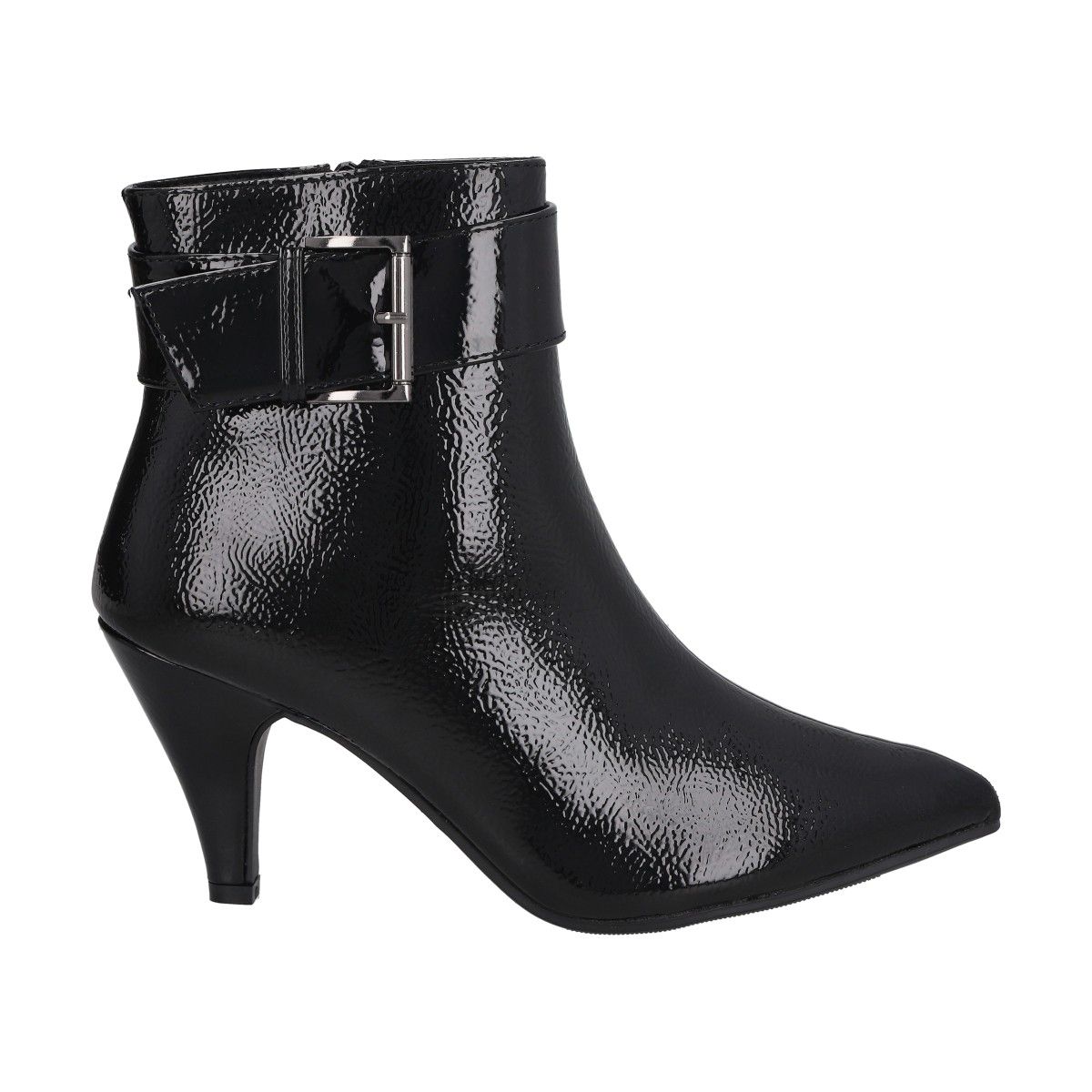 POLICE - Botin Casual Mujer Negro Charol  Karmin Police