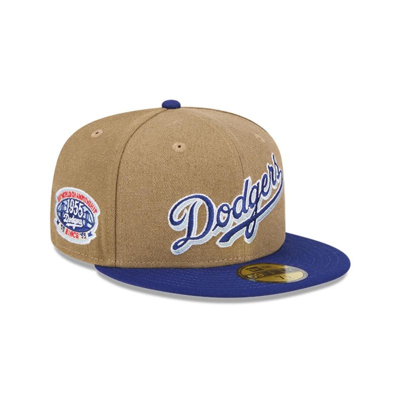 NEW ERA - Gorro 59fifty MLB Los Angeles Dodgers Canvas Crown Med Beige