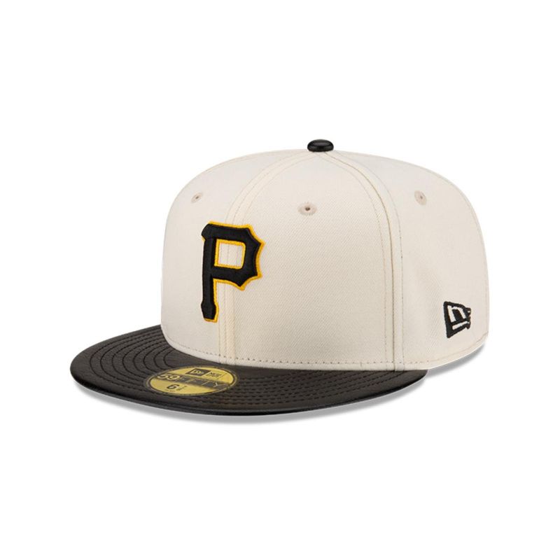 NEW ERA - Gorro 59fifty MLB Pittsburgh Pirates Leather Visor White