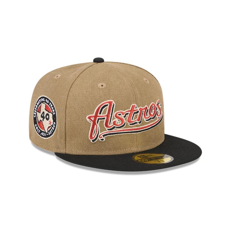 NEW ERA - Gorro 59fifty MLB Houston Astros Canvas Crown Med Beige