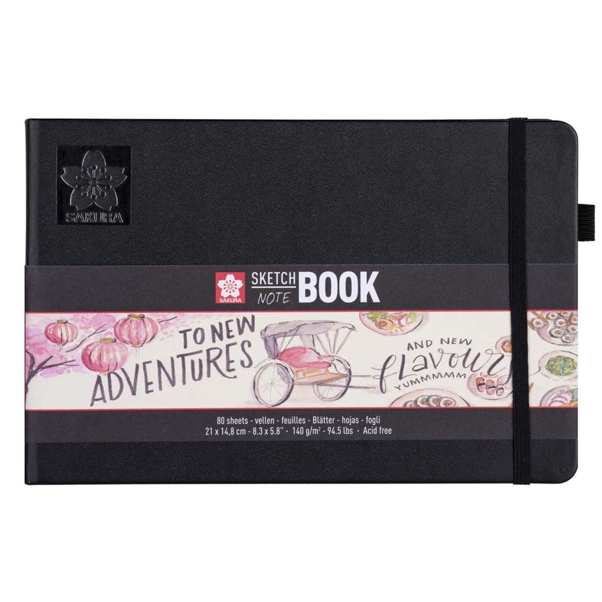 SAKURA - Sketchbook Sakura Hoja Blanco Crema A5(14.8x21cm) 140gr 80hj