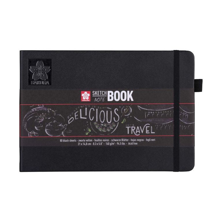 Croquera 80hj 140gr Negro A5(14.8x21cm)