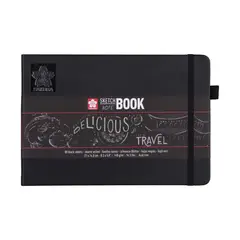 SAKURA - Sketchbook Hoja Color Negro A5 (14.8X21cm) 140gr 80hj