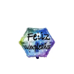 GENERICO - Globo Metalico Feliz Cumpleaños Hexagono 45x51cm