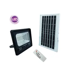 GENERICO - Foco Solar LED de 200 Watt y 130 LED Con Panel Solar Marca JORTAN