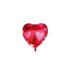 GENERICO - Globo Metalico Corazón Rojo 22 pulgadas 53x63cm