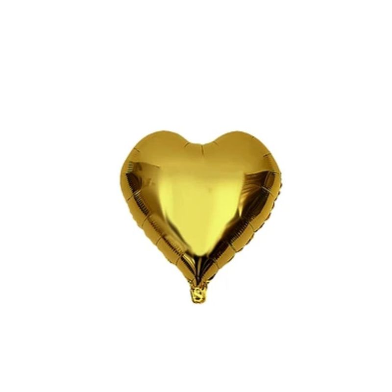 GENERICO - Globo Corazón Oro 18 pulgadas