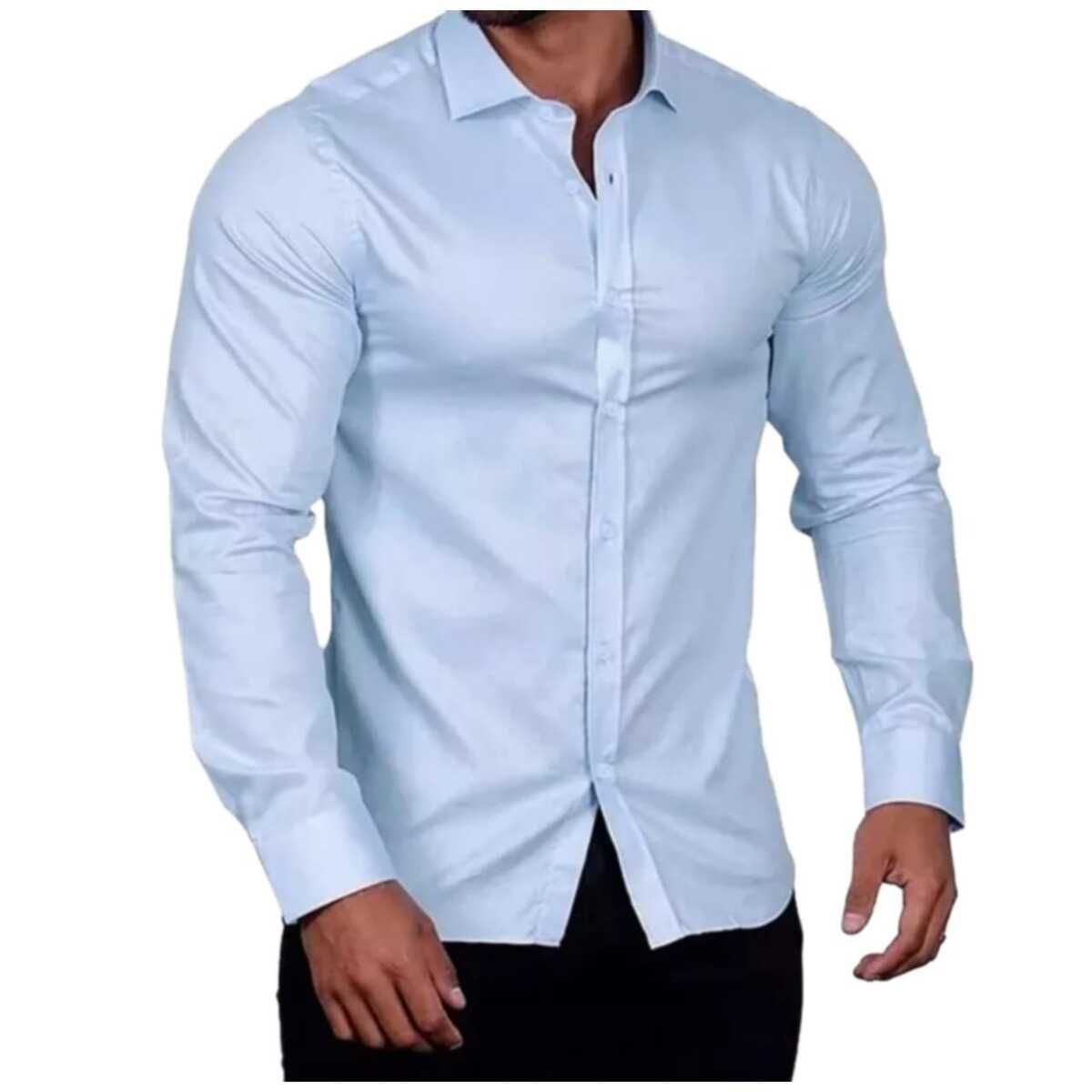GENERICO - Camisa Formal Manga Larga de Hombre