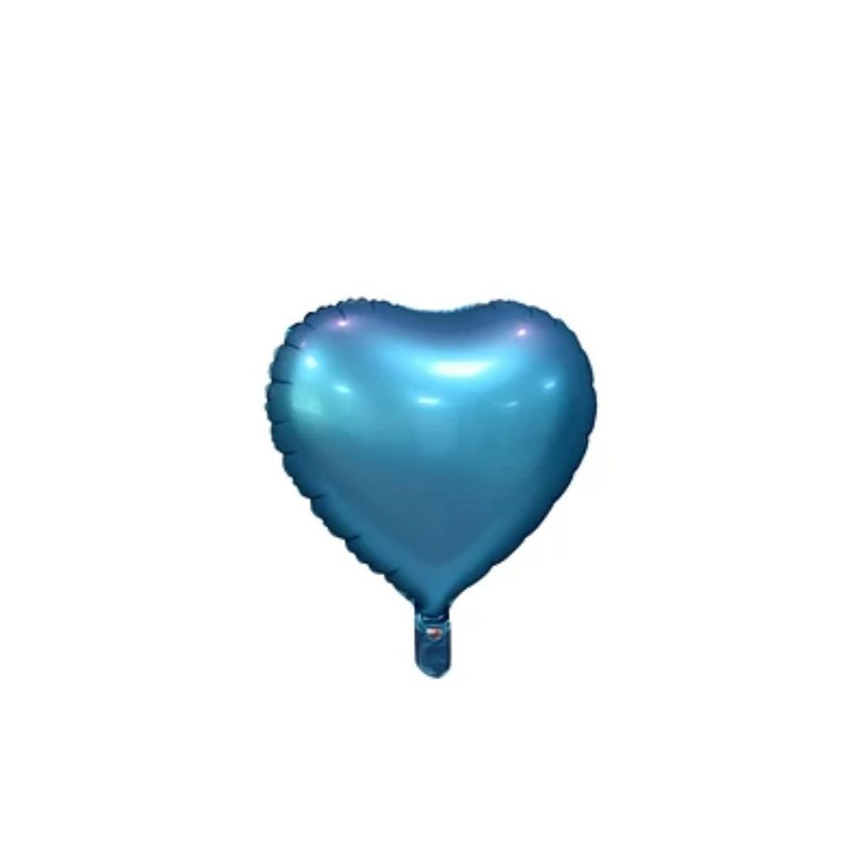 GENERICO - Globo Corazón Cromado Turquesa