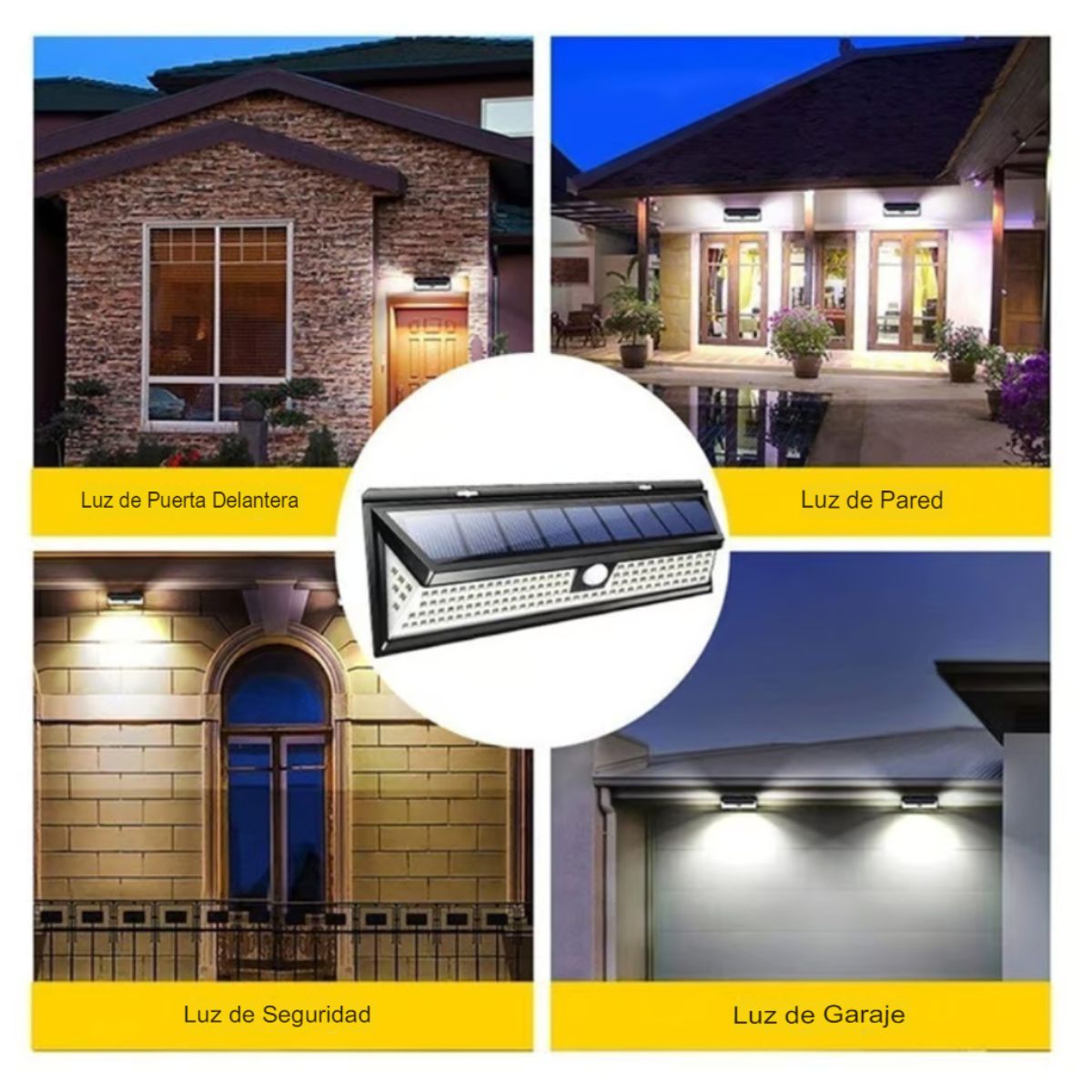 GENERICO - Lámpara Ancha de Pared LED Solar