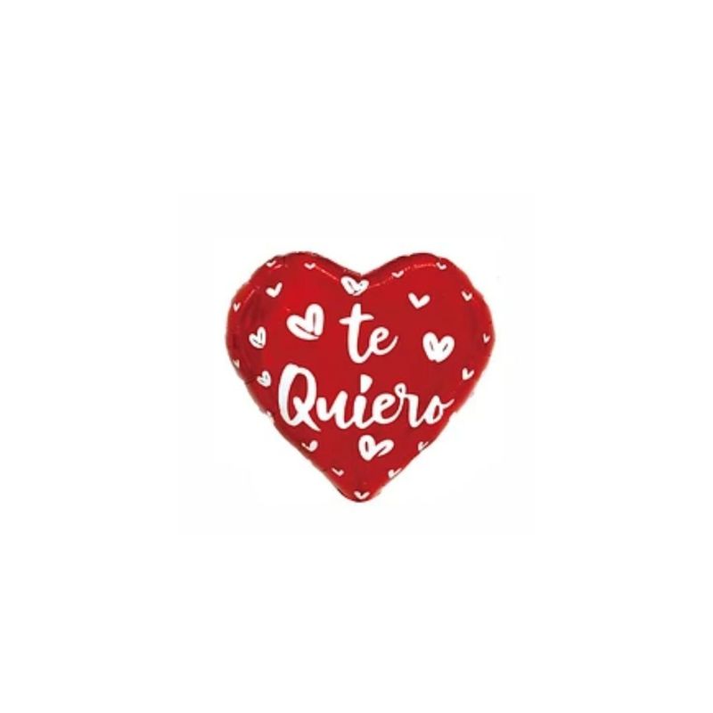 GENERICO - Globo Metálico Corazón Rojo Te Quiero 45cm