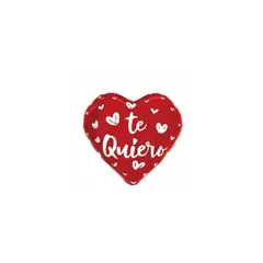 GENERICO - Globo Metálico Corazón Rojo Te Quiero 45cm