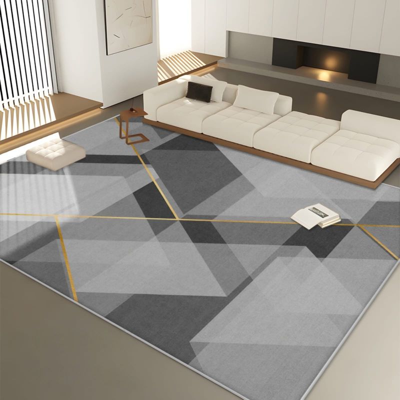 GENERICO - ALFOMBRA PARA LIVING 200x240 CON DISEÑO ROMBO GRIS TF