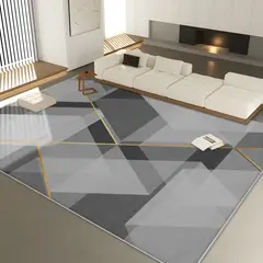 GENERICO - ALFOMBRA PARA LIVING 200x240 CON DISEÑO ROMBO GRIS TF