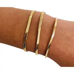 GENERICO - Pulsera Dorada sakura 4mm ancho