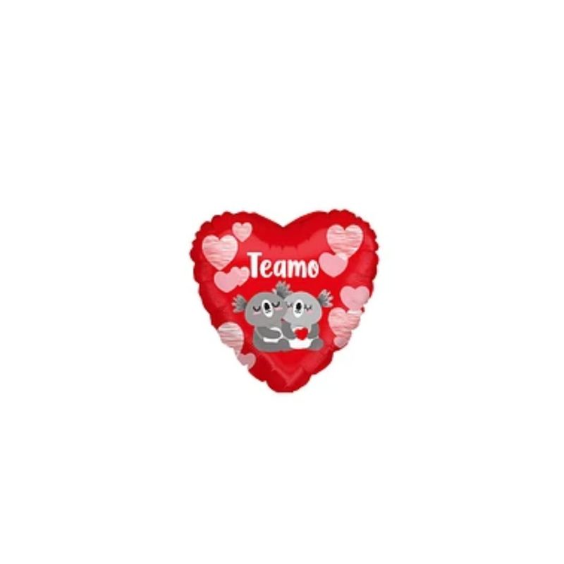 GENERICO - Globo Metálico Corazón Pareja De Koalas 45cm