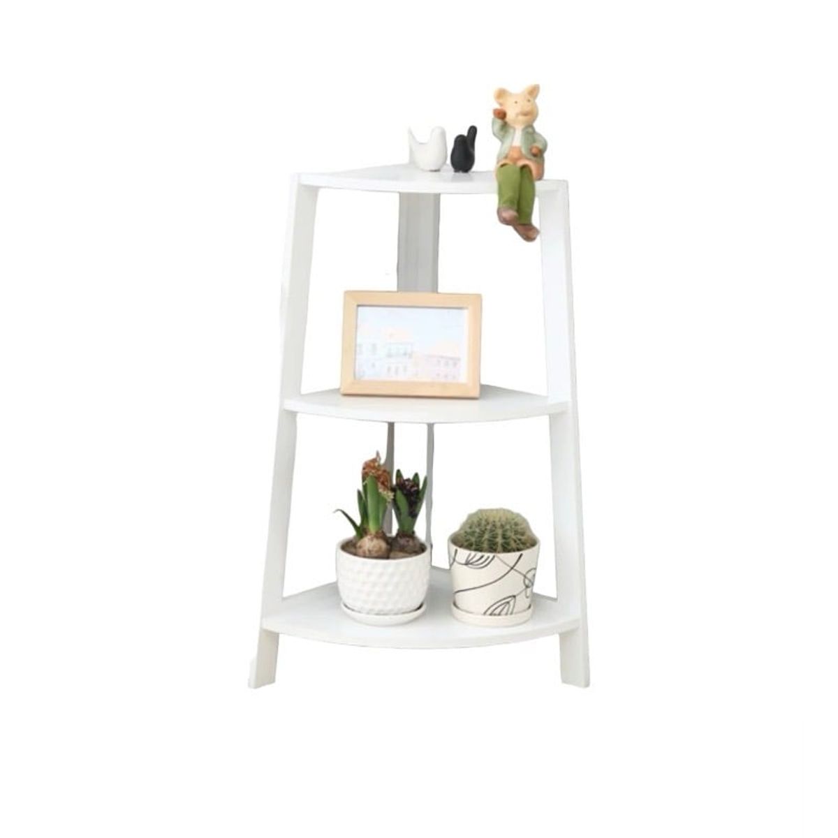 GENERICO - Estante De Esquina, Librero De 3 Niveles Esquina