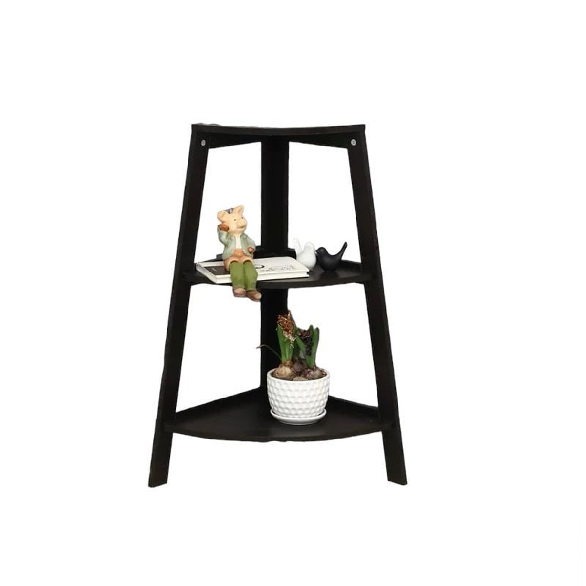 GENERICO - Estante De Esquina, Librero De 3 Niveles Esquina