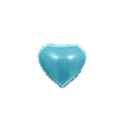 GENERICO - Globo Metálico Corazón Azul Claro 8pcs 12cm
