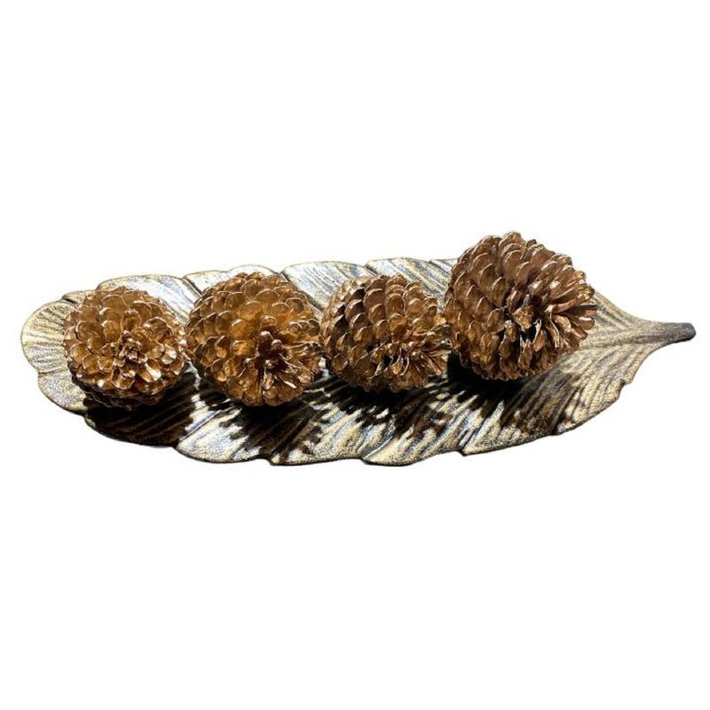 GENERICO - Set piña+ bandeja pluma envejecida