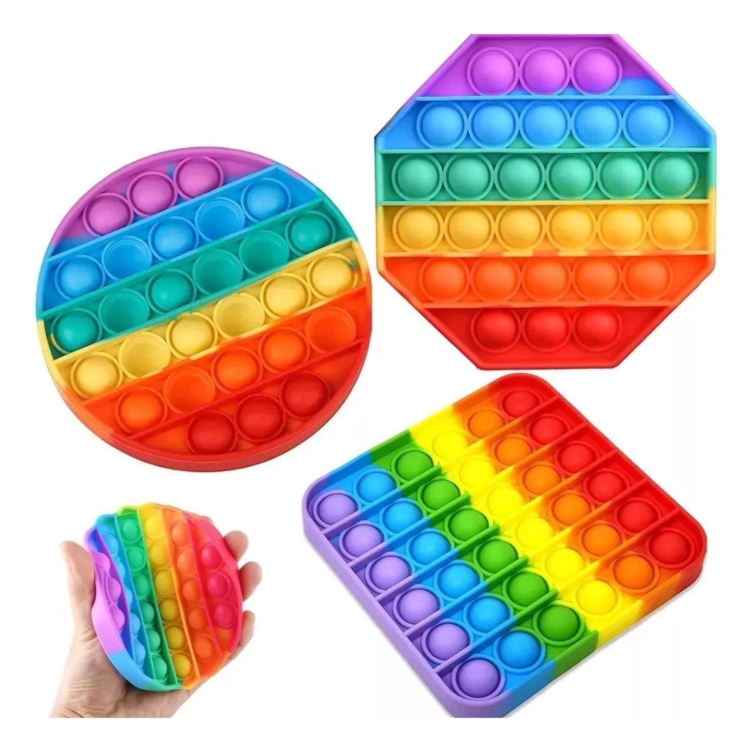 GENERICO Popit Antiestrés 15 Figuras Diferentes Juguetes Para