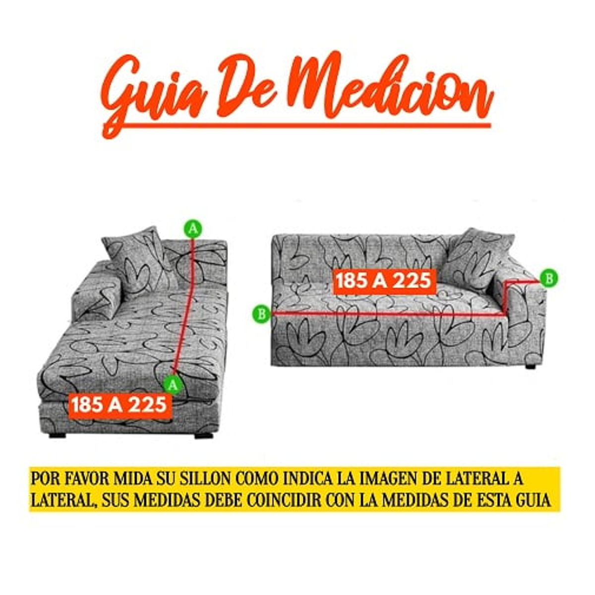 GENERICO - FUNDA TIPO L MODULAR 2 PIEZAS DISEÑO TIPO T TEXTURIZADO GRIS TF