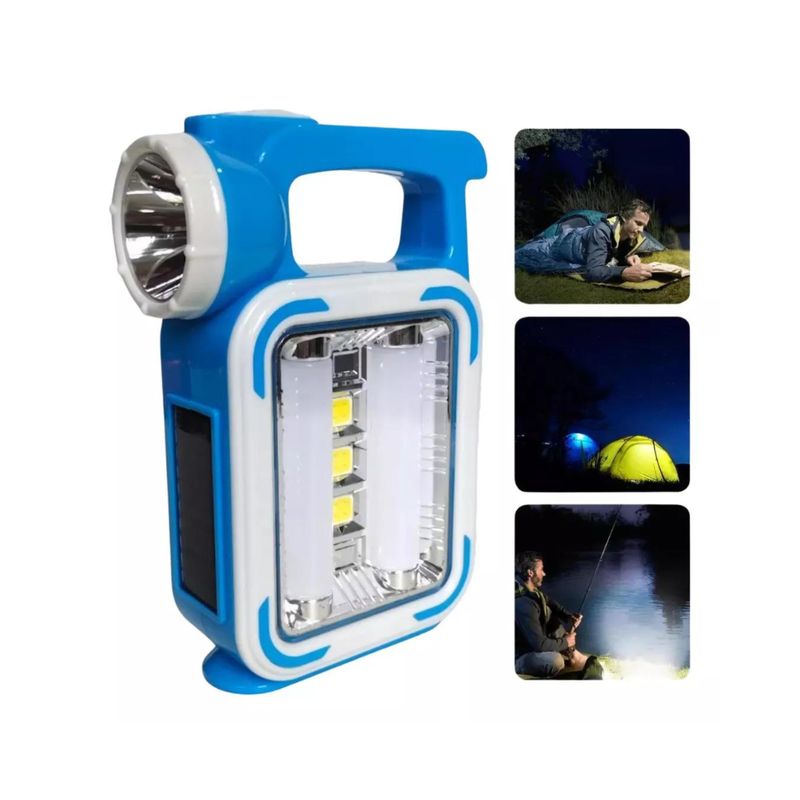 GENERICO - Linterna Led Solar Emergencia 3 En 1 Camping Alta Potencia