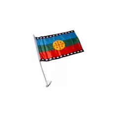 GENERICO - Banderín Mapuche 30 X 45cm Bandera Viva Chile